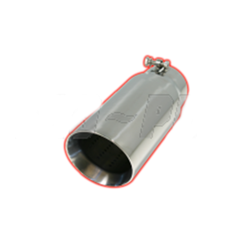 Mel's Manufacturing Double Wall Slant Cut Bolt On Exhaust Tip