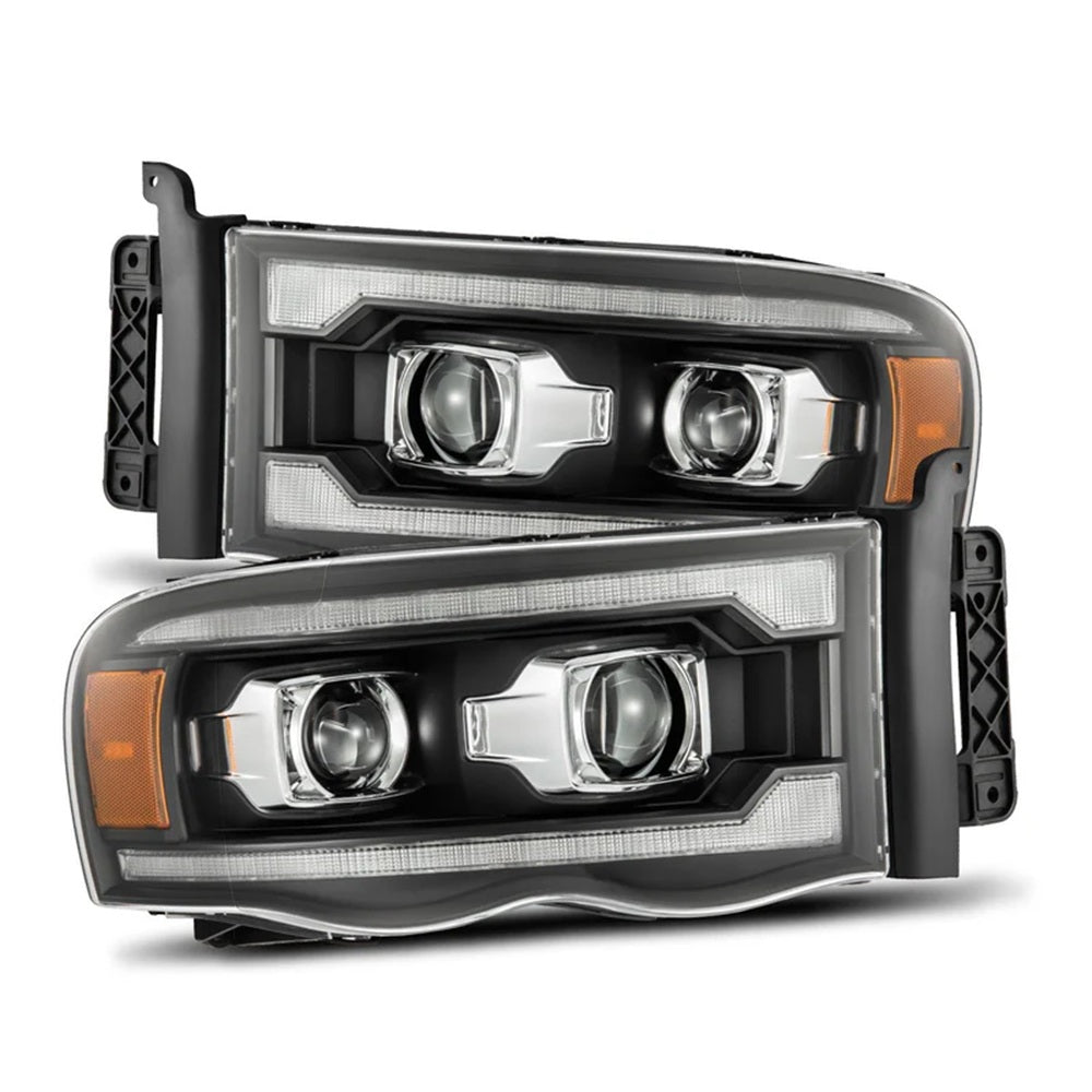 Alpharex PRO-Series Black Halogen Projector Headlights 03-05 Dodge Ram 5.9L Cummins