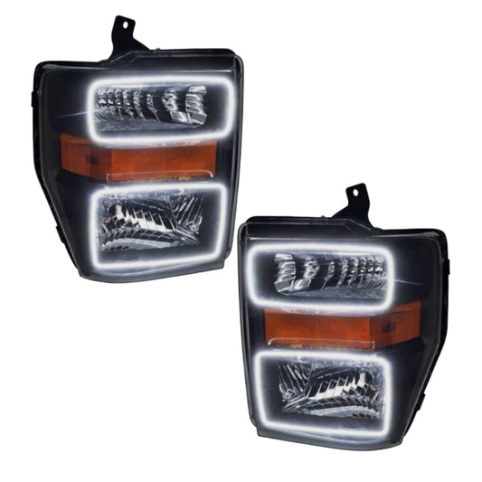 Oracle Lighting Pre-Assembled Black Headlights with LED Halo 08-10 Ford F-250/F-350 Super Duty