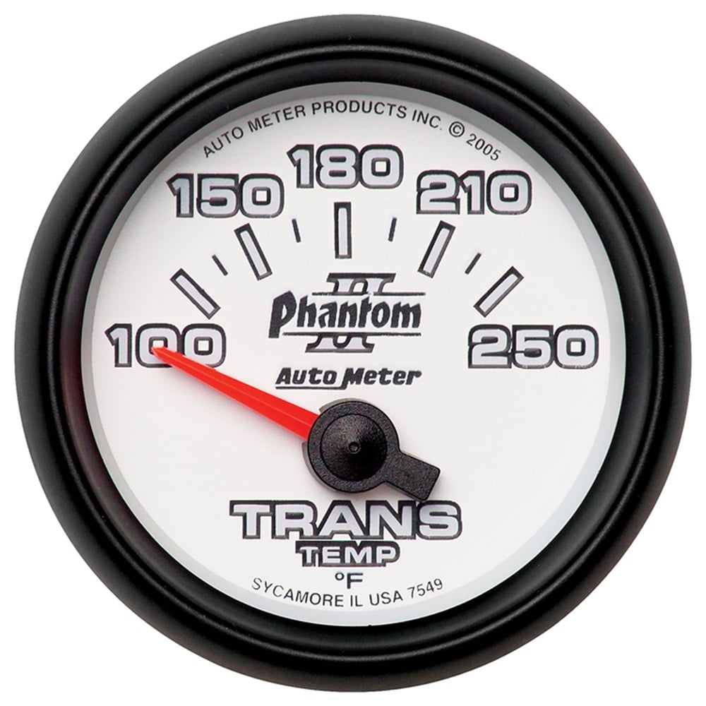 Auto Meter 2-1/16" Phantom II Transmission Temp Gauge 100-250° F