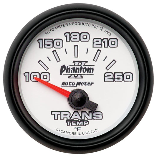 Auto Meter 2-1/16" Phantom II Transmission Temp Gauge 100-250° F