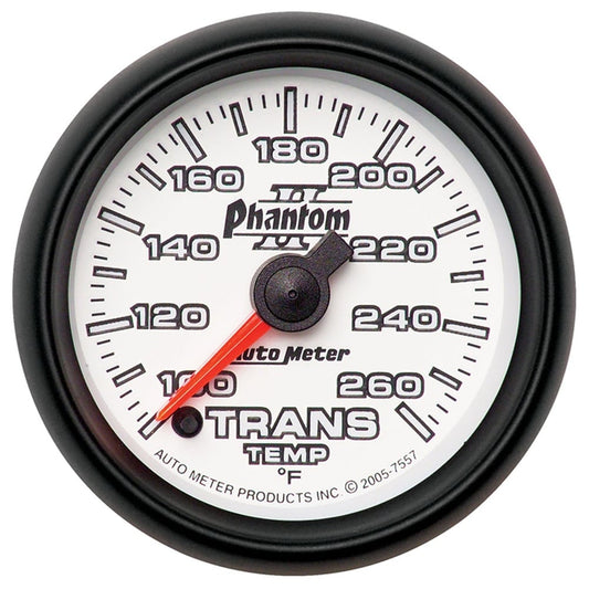 Auto Meter 2-1/16" Phantom II Transmission Temp Gauge 100-260° F