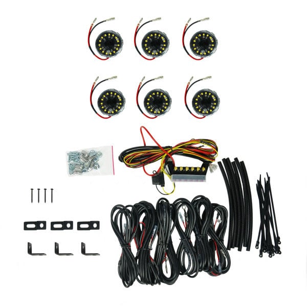 KC HiLites Cyclone V2 Rock Light Flood Beam 6 Light System