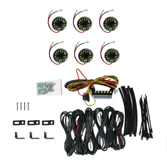 KC HiLites Cyclone V2 Rock Light Flood Beam 6 Light System