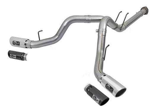 AFE ATLAS 4" Aluminized Dual Exhaust 17-19 GM 6.6L Duramax L5P