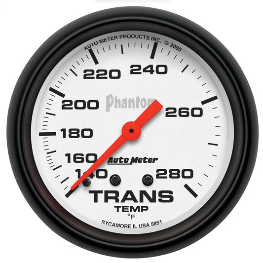 Auto Meter Phantom Series 140-280 Degree Mechanical Transmission Temperature Gauge
