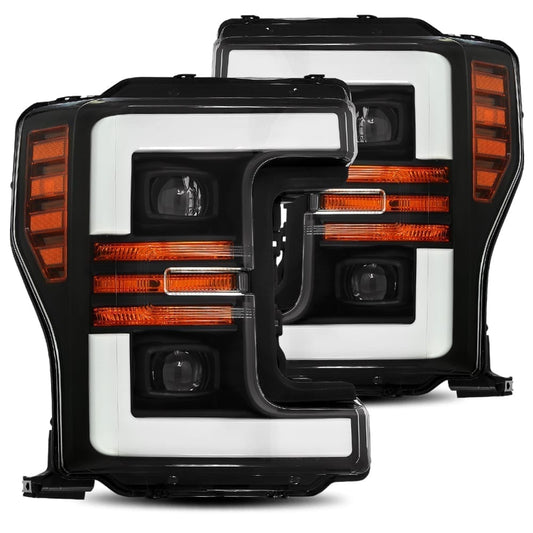 Alpharex PRO-Series Black Projector Headlights 17-19 Ford 6.7L Powerstroke