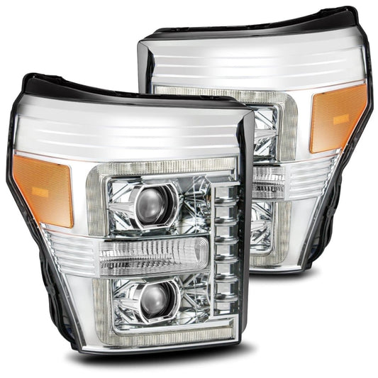 Alpharex PRO-Series Chrome Projector Headlights 11-16 Ford 6.7L Powerstroke