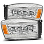 Alpharex NOVA-Series Chrome LED Projector Headlights 06-09 Ram 5.9L/6.7L Cummins