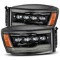 Alpharex NOVA-Series Gloss Black LED Projector Headlights 06-09 Ram 5.9L/6.7L Cummins