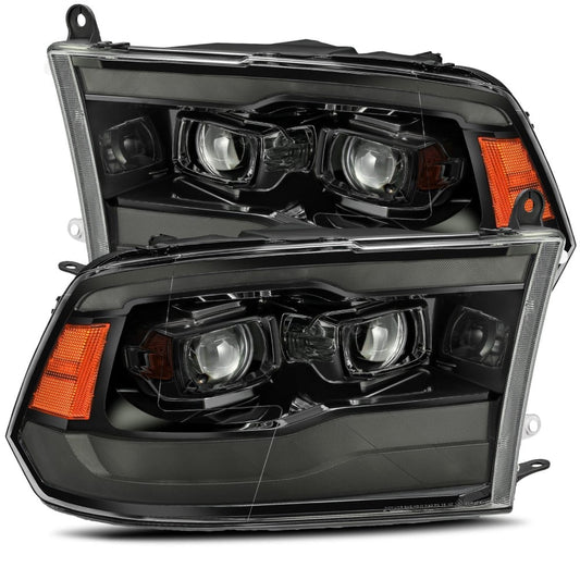 Alpharex LUXX-Series Alpha Black LED Projector Headlights 10-18 Ram 6.7L Cummins