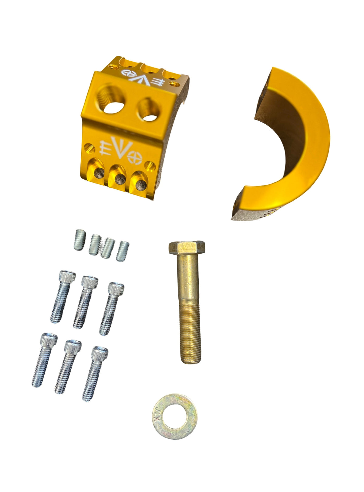 EVO Manufacturing 2" Tie Rod Clamp, Stabilizer or Ram Gold Anodize