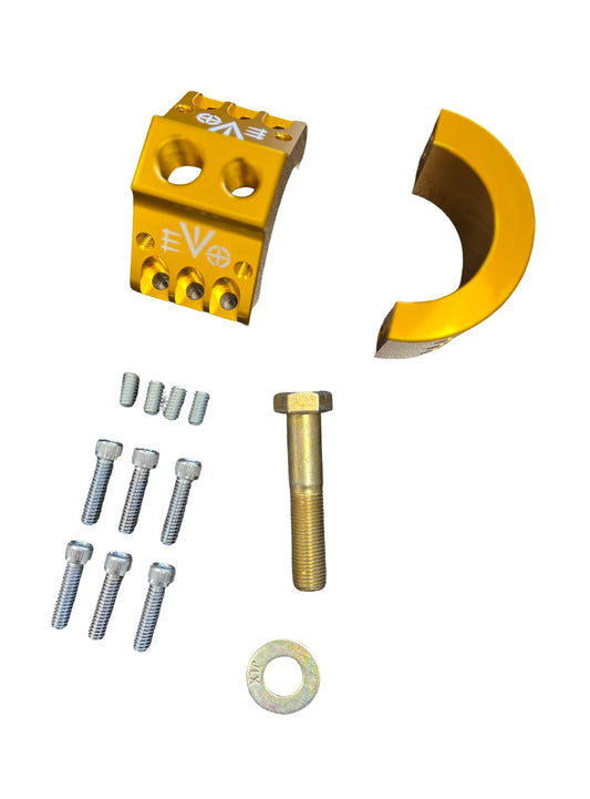 EVO Manufacturing 2" Tie Rod Clamp, Stabilizer or Ram Gold Anodize