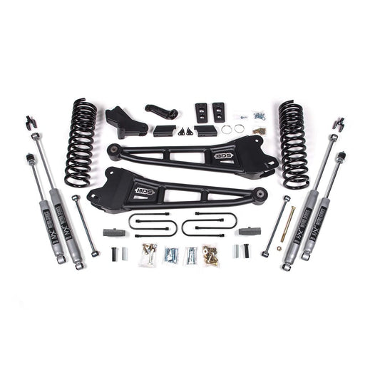 BDS Suspension 4" Radius Arm Lift Kit with FOX 2.0 Shocks 13-18 Ram 6.7L Cummins 3500 w/o Rear Air