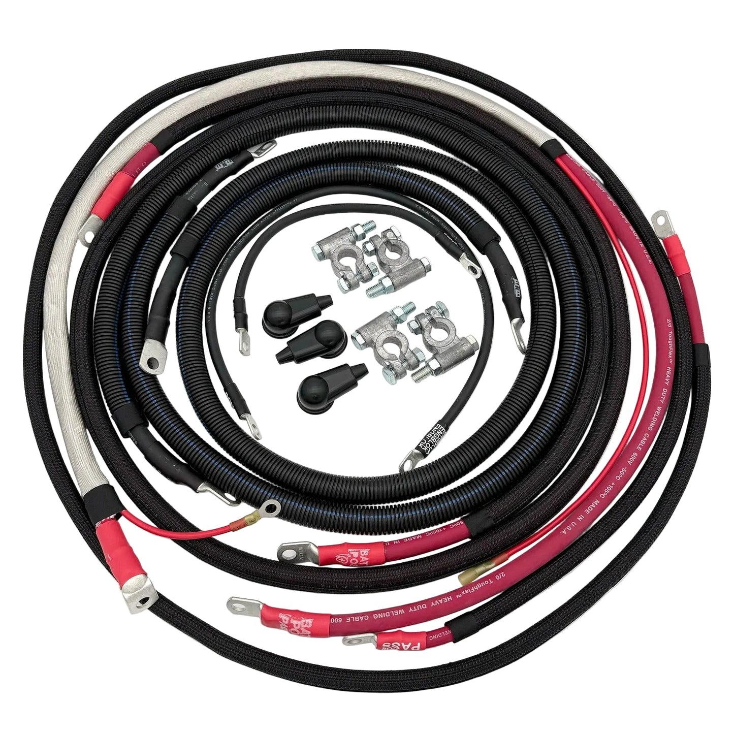 Big 7 Kits Battery Cable Kit 90-21 Ford F250/F350 7.3L / 6.0L / 6.4L / 6.7L PowerStroke