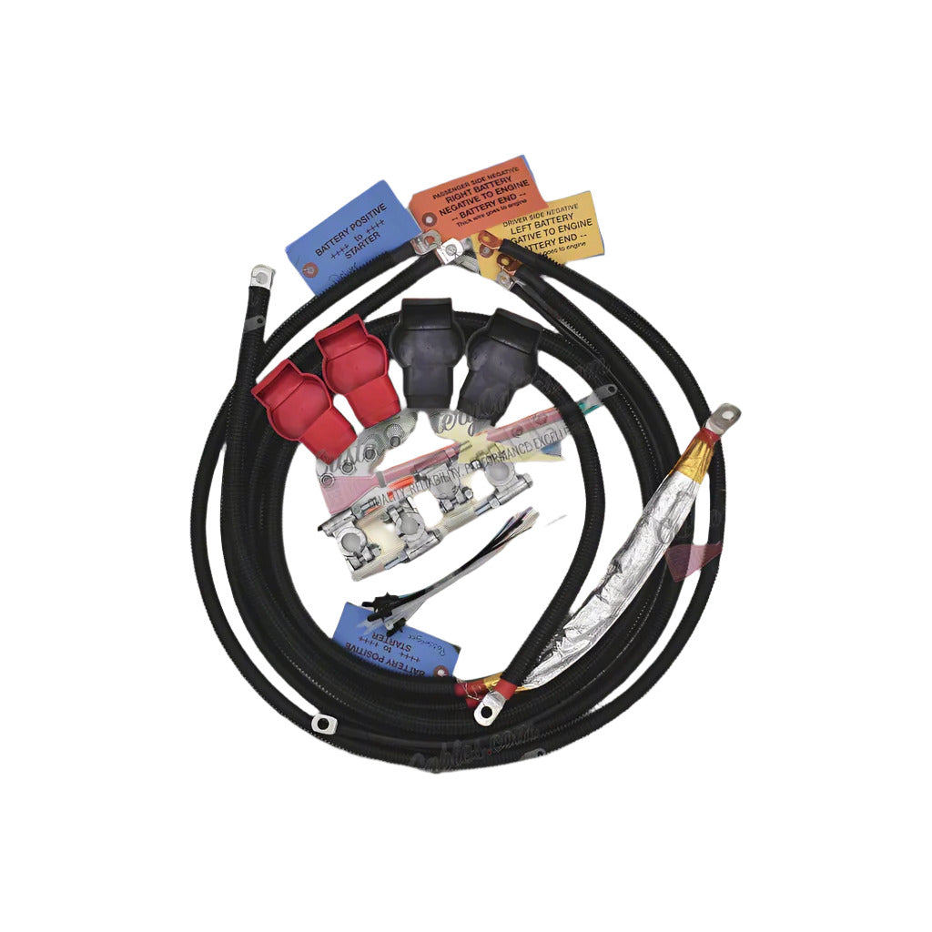 Custom Battery Cables Replacement Battery Cable Set 11-16 Ford 6.7 Powerstroke