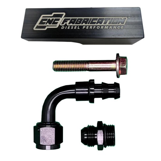 CNC Fab Fuel Bowl Delete Manifold Block 99-03 Ford 7.3L Powerstroke