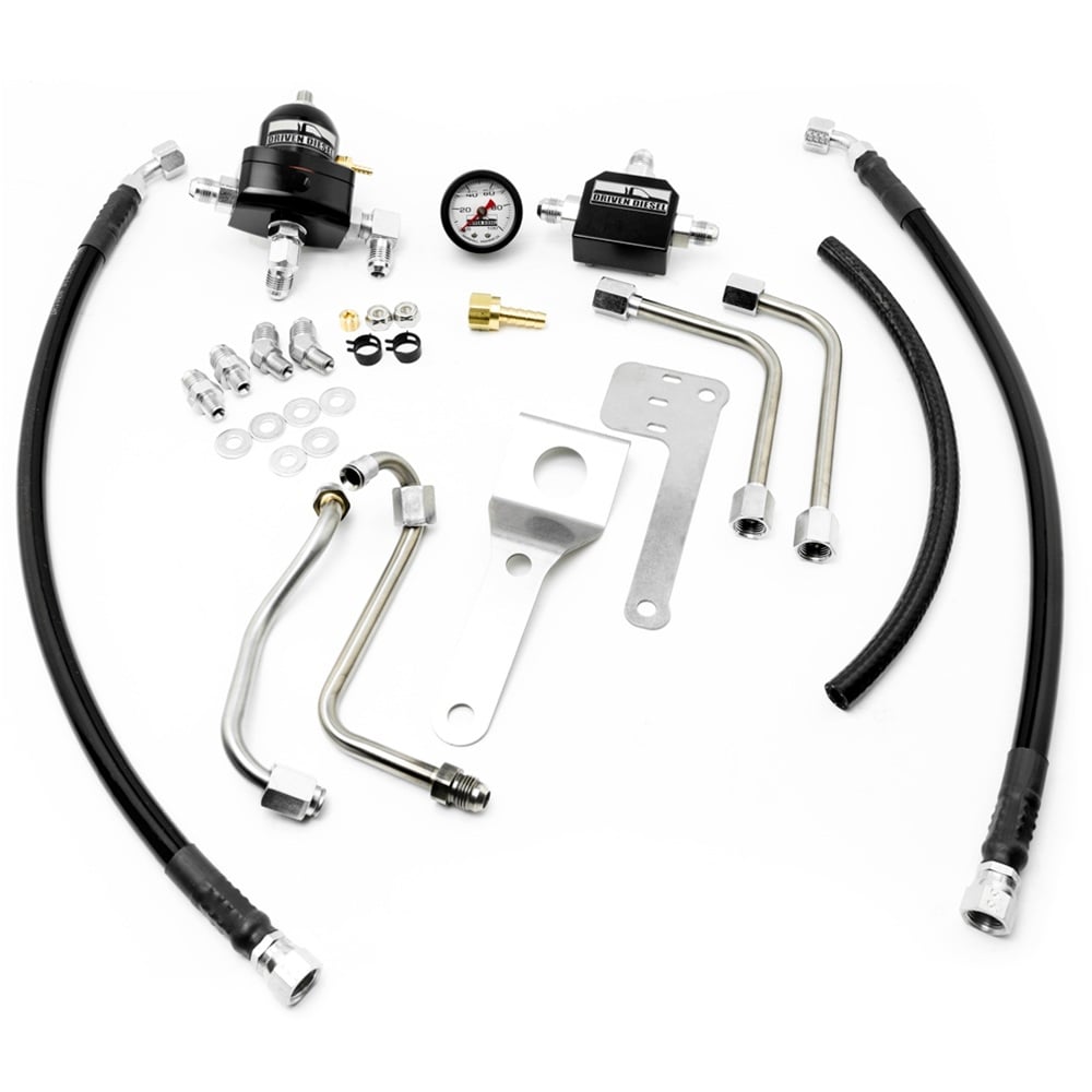 Driven Diesel Fuel Bowl Delete Regulated Return Fuel System Kit 99-03 Ford 7.3L Powerstroke