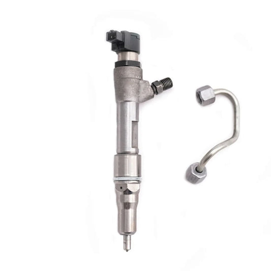 Dynomite Diesel Individual Stock Reman Injector with line 08-10 Ford 6.4L Powerstroke