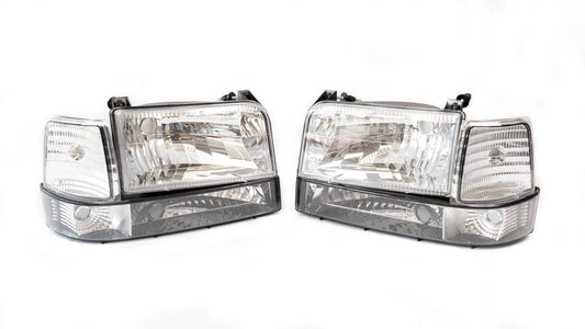 Complete Performance Six Piece Clear Headlight Kit 92-97 Ford F-250/350