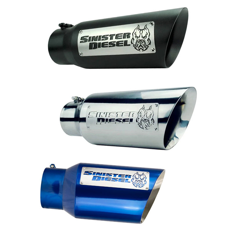 Sinister Diesel Dual Wall Exhaust Tip with Angle Cut