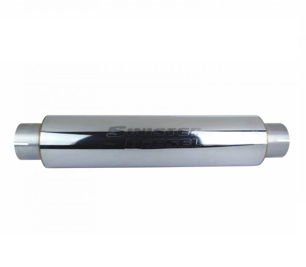 Sinister Diesel 4" Inlet/Outlet Universal Stainless Steel Muffler