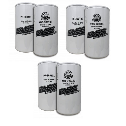FASS Fuel Systems Titanium/Signature Series XL Water Separator & Fuel Fleet Filter Pack