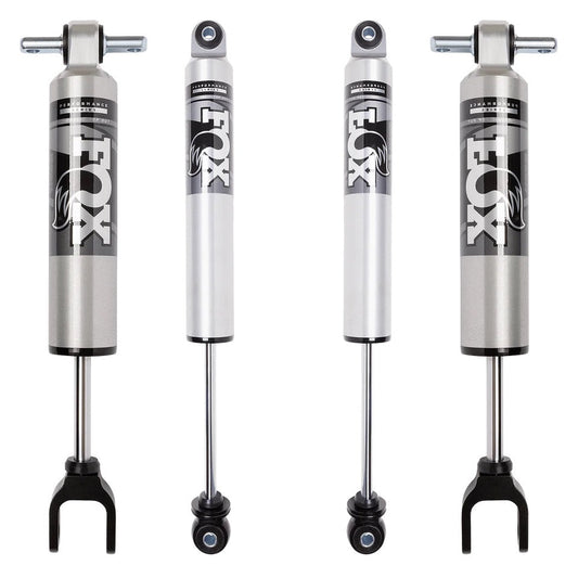 FOX 2.5 Performance Smooth Body IFP HTO Front & Rear Shock Package 0-6" Lift 20-24 GM 6.6L Duramax