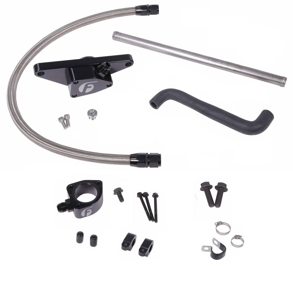 Fleece Performance Coolant Bypass Kit W/Stainless Braided lines 03-05 5.9L Auto Trans Cummins