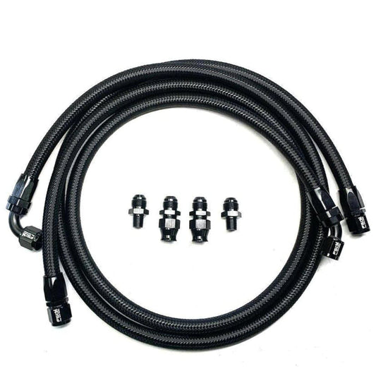 Full Send Diesel Black Braided Replacement Transmission Line Kit 07.5-09 Dodge 6.7L Cummins