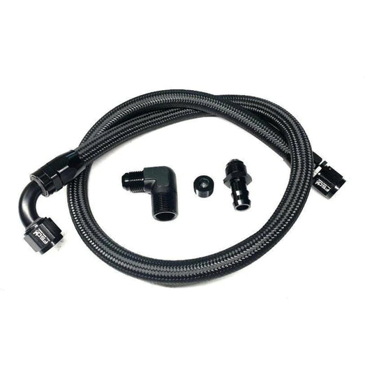 Full Send Diesel Black Braided Bottom Heater Hose 03-07 Dodge Ram 5.9L Cummins