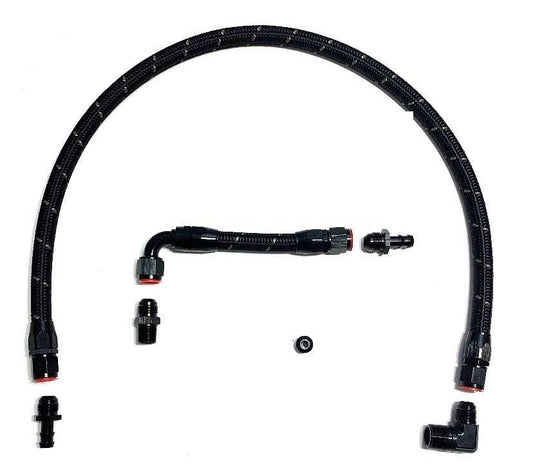 Full Send Diesel Black Braided Heater Hose Kit 89-98 Dodge Ram 5.9L Cummins