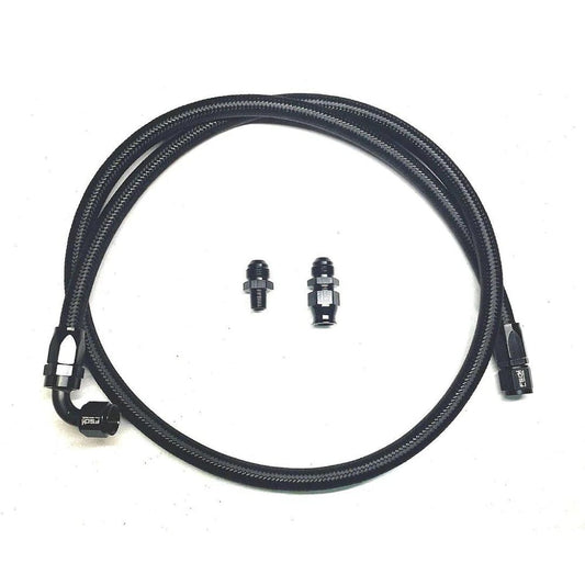 Full Send Diesel Black Braided Transmission Heat Exchanger Bypass Line Kit 94-07 Ram 5.9L Cummins