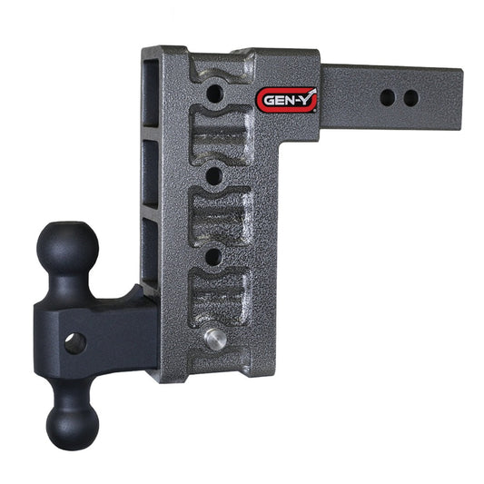 Gen-Y Hitch Mega-Duty Series 21K Drop Hitch 2.5" Shank With Dual-Ball - 6" / 9" / 12" Drop