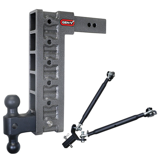 Gen-Y Hitch Mega-Duty Series 21K Drop Hitch 2.5" Shank With Stabilizer - 15" / 18" Drop