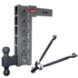 Gen-Y Hitch Mega-Duty Series 21K Drop Hitch 2.5" Shank With Stabilizer - 15" / 18" Drop