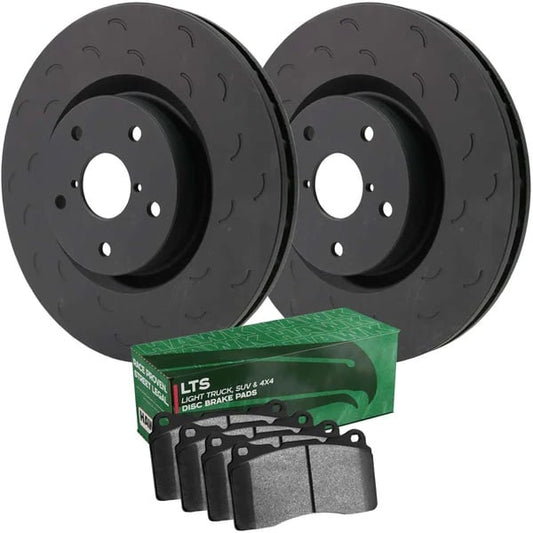 Hawk Performance Talon Slotted Front Brake Rotor & LTS Pad Kit 1999 Ford F-250/350 4WD