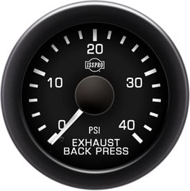 Isspro Performax Exhaust Back Pressure Gauge 0-40PSI