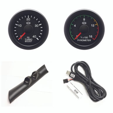 Isspro EV2 Pillar Kit With Pyrometer and Boost Gauges 92-97 Ford Superduty