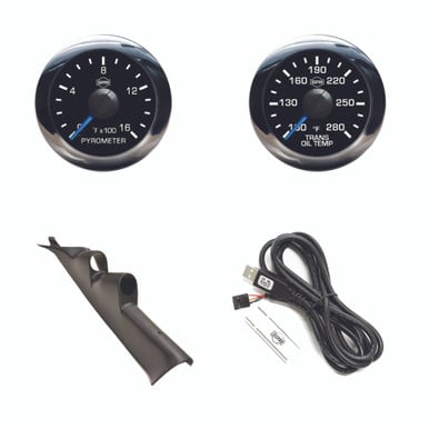 Isspro EV2 Pillar Kit With Pyrometer and Transmission Oil Temp 11-24 Ford 6.7L Powerstroke