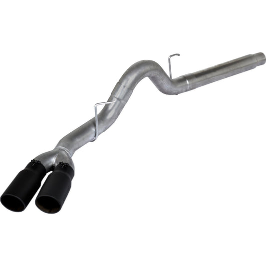 Diamond Eye 4" DPF Back Stainless Sport Dual Exhaust With Black Tips 18-19 3.0L Ford Powerstroke