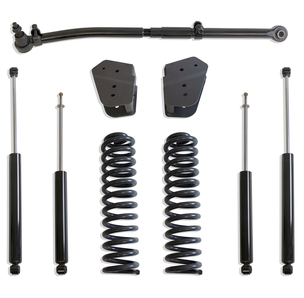 MaxTrac 2.5" Coil Spring | 4-Link | Shock Leveling Kit 17-22 Ford 6.7L Powerstroke F250/F350 4WD