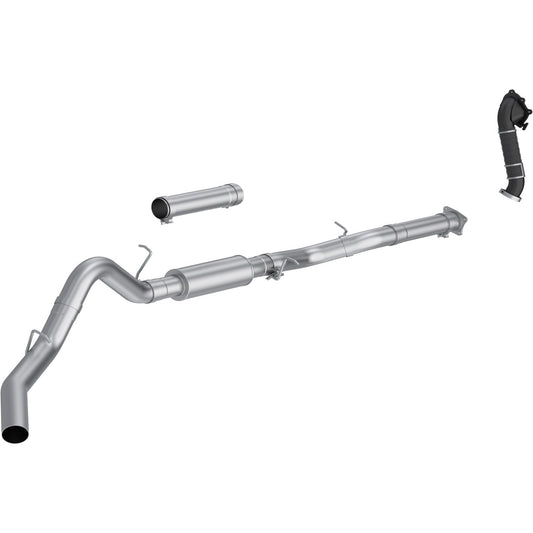 MBRP 4-Inch Cat-Back Exhaust Tour Profile Single Side Exit 01-04 GM 6.6L Duramax LB7