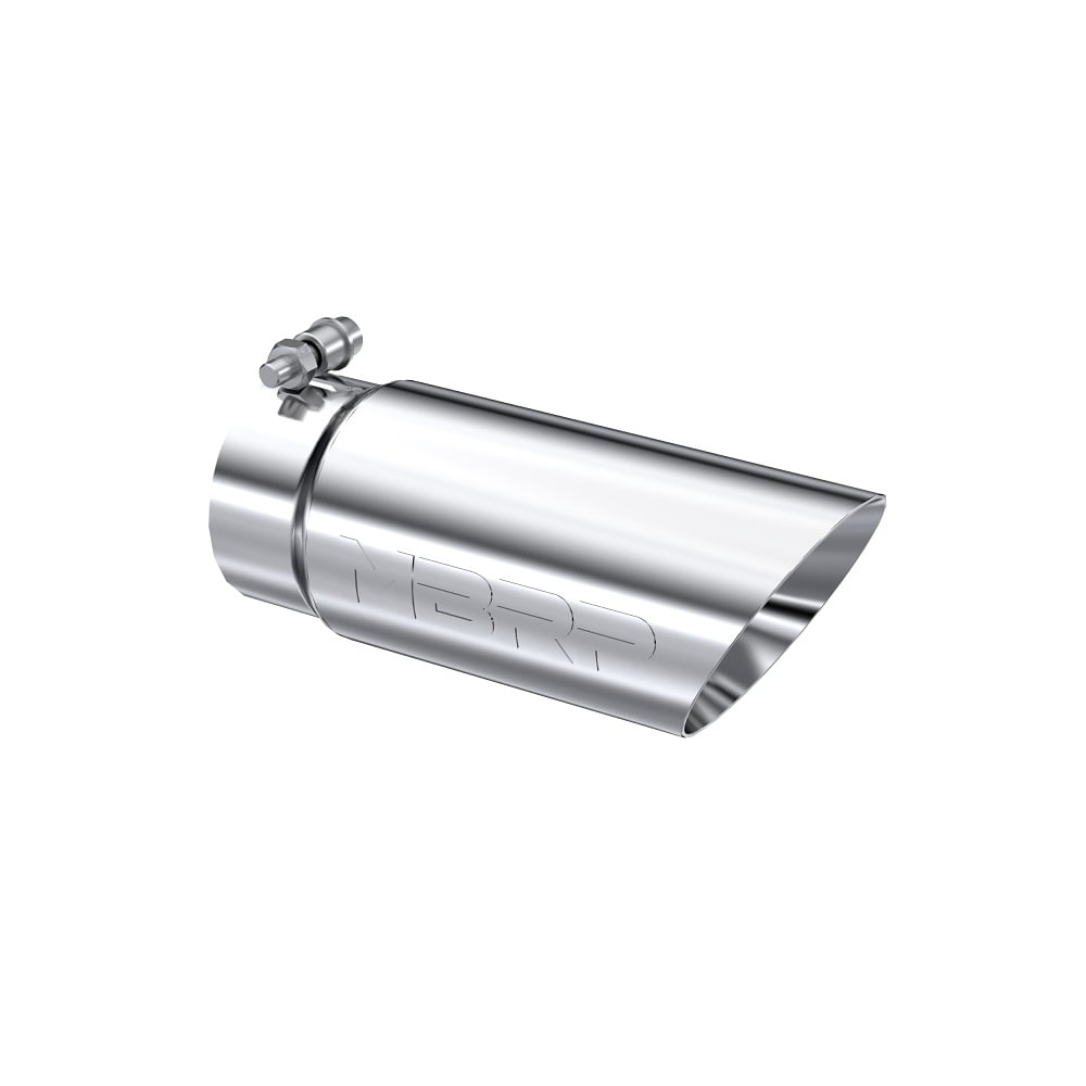 MBRP T5110 3.5" Inlet / 4" Outlet Dual Wall Angle Cut Polished Stainless Steel Exhaust Tip