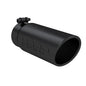 MBRP T5112BLK 3.5" Inlet x 4" Outlet x 10" Length Rolled Angle Cut Black Exhaust Tip
