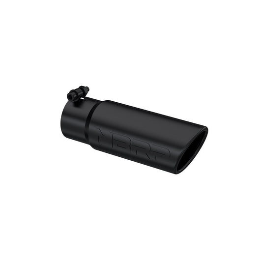 MBRP T5115BLK 3" Inlet x 3.5" Outlet x 10" Length Rolled Angle Cut Black Exhaust Tip