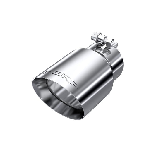 MBRP T5122 3" Inlet x 4" Outlet x 8" Dual Wall Angle Cut Polished Stainless Exhaust Tip