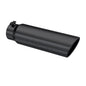 MBRP T5124BLK 4" Inlet x 5" Outlet x 18" Length Rolled Angle Cut Black Exhaust Tip
