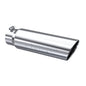 MBRP T5124 4" Inlet x 5" Outlet x 18" Length Rolled Angle Cut Polished Stainless Exhaust Tip