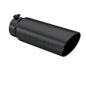 MBRP T5125BLK 5" Inlet x 6" Outlet x 18" Length Rolled Angle Cut Black Exhaust Tip